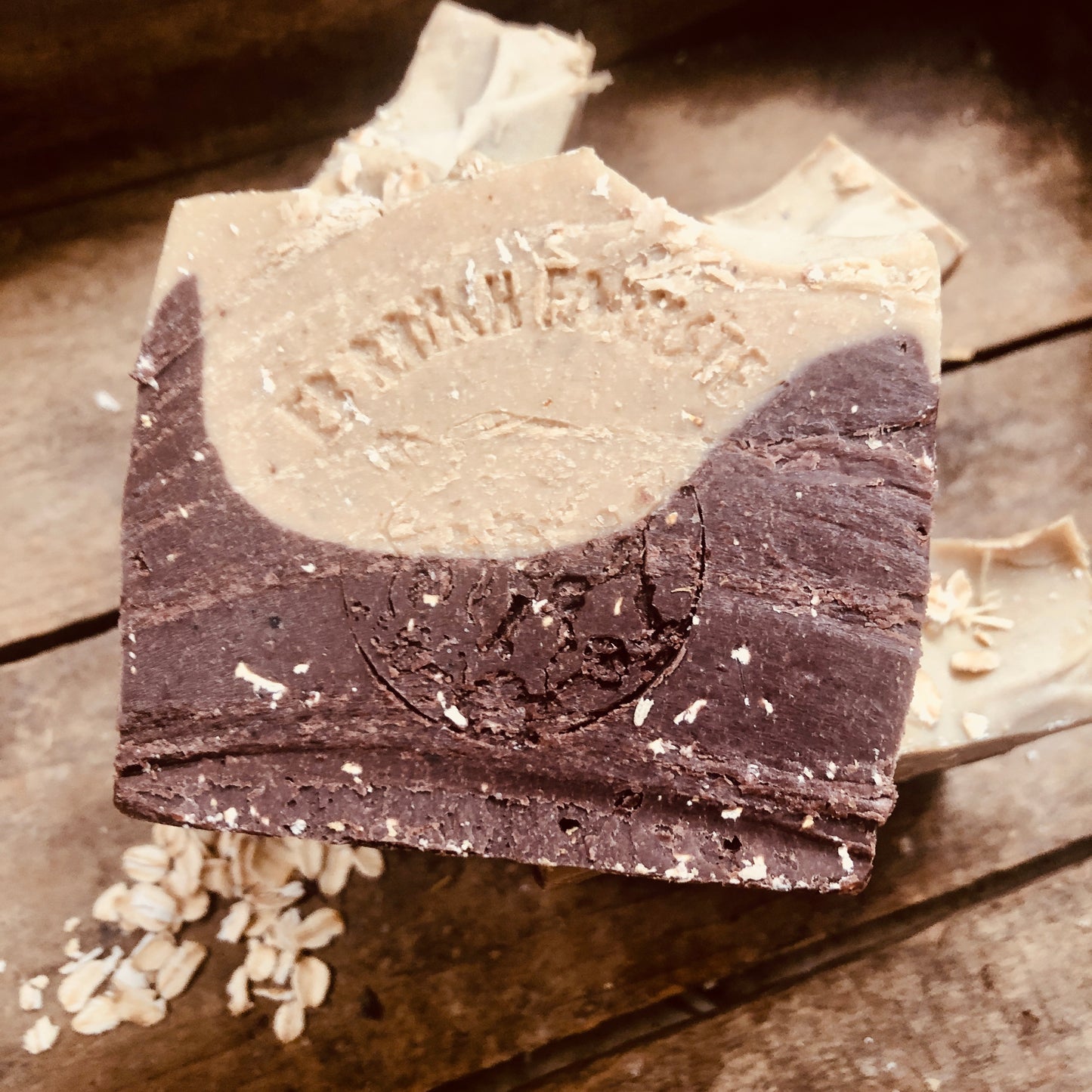 Bar of Wild Haven Farm's Ein Bock goat milk soap made with San Clemente Island goat milk