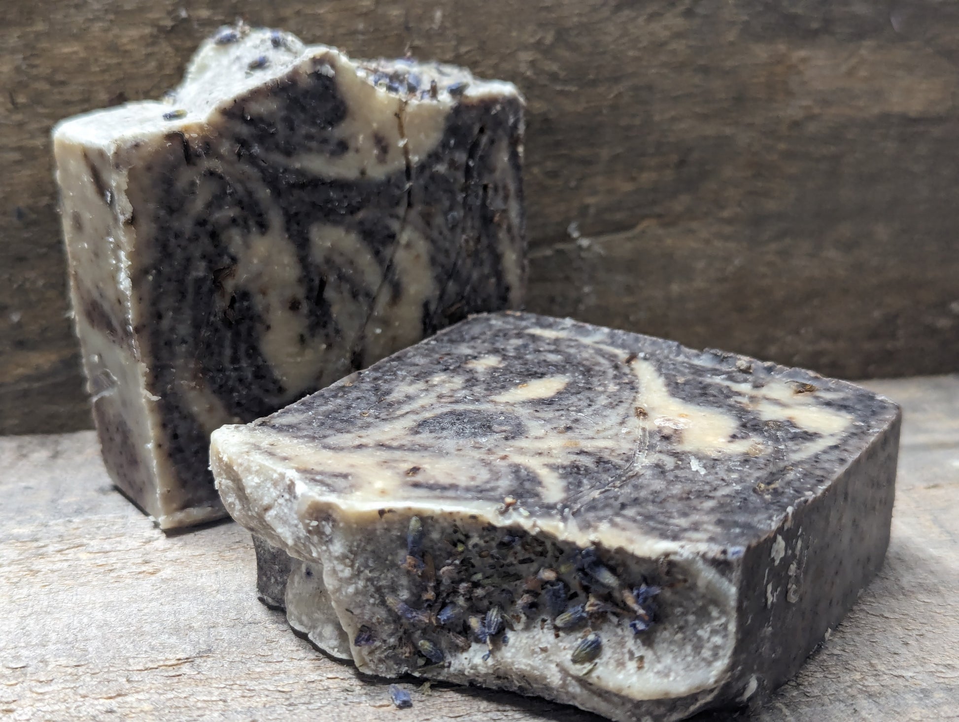 Bar of Wild Haven Farm's Koselig goat milk soap made with San Clemente Island goat milk