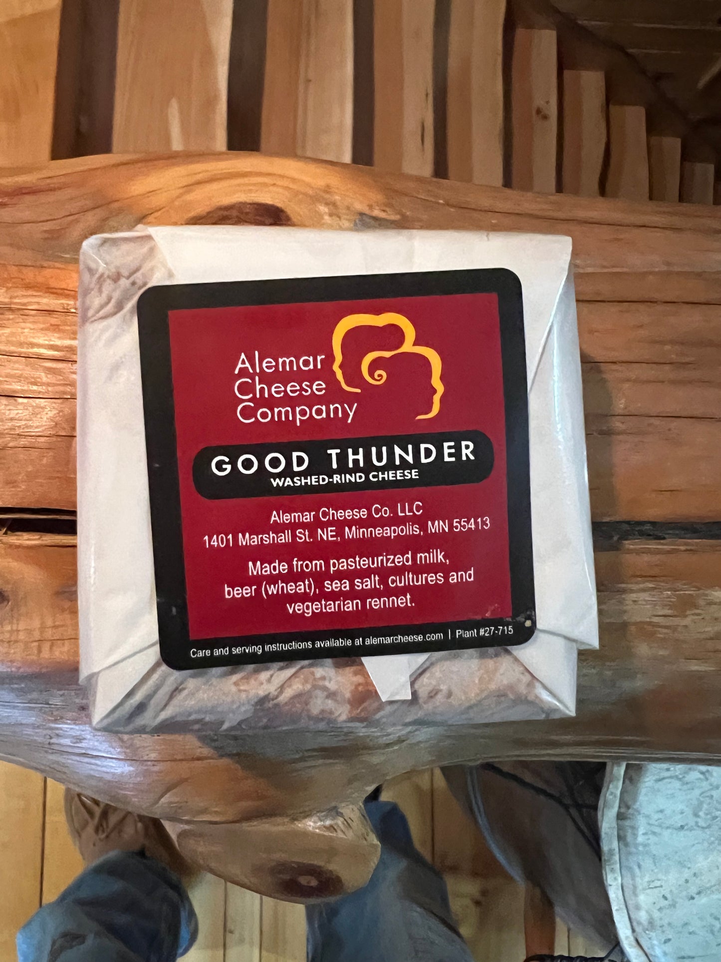 Package of Good Thunder cheese from Alemar Cheese Company