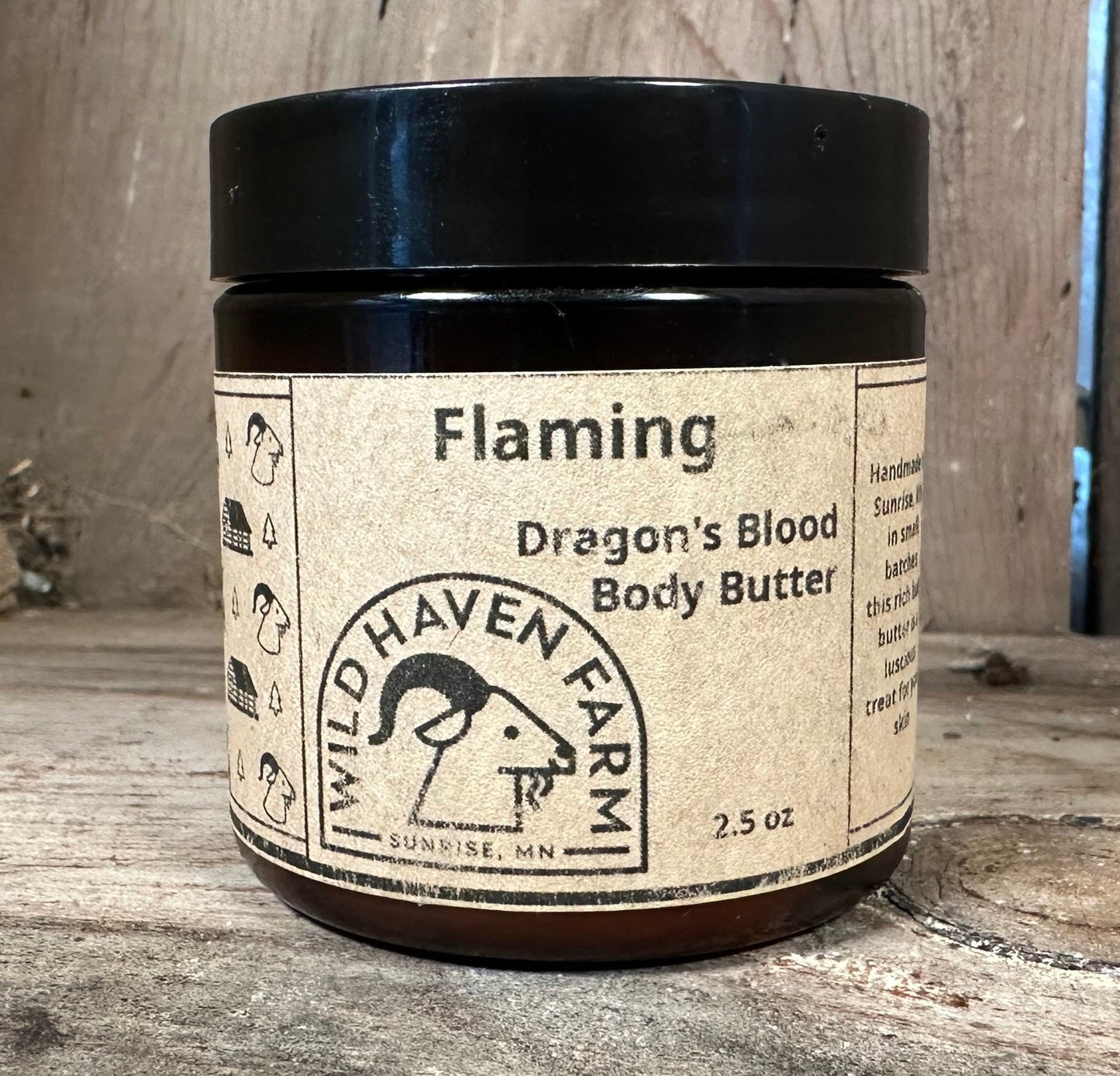 Jar of Wild Haven Farm's Flaming Dragon's Blood Body Butter